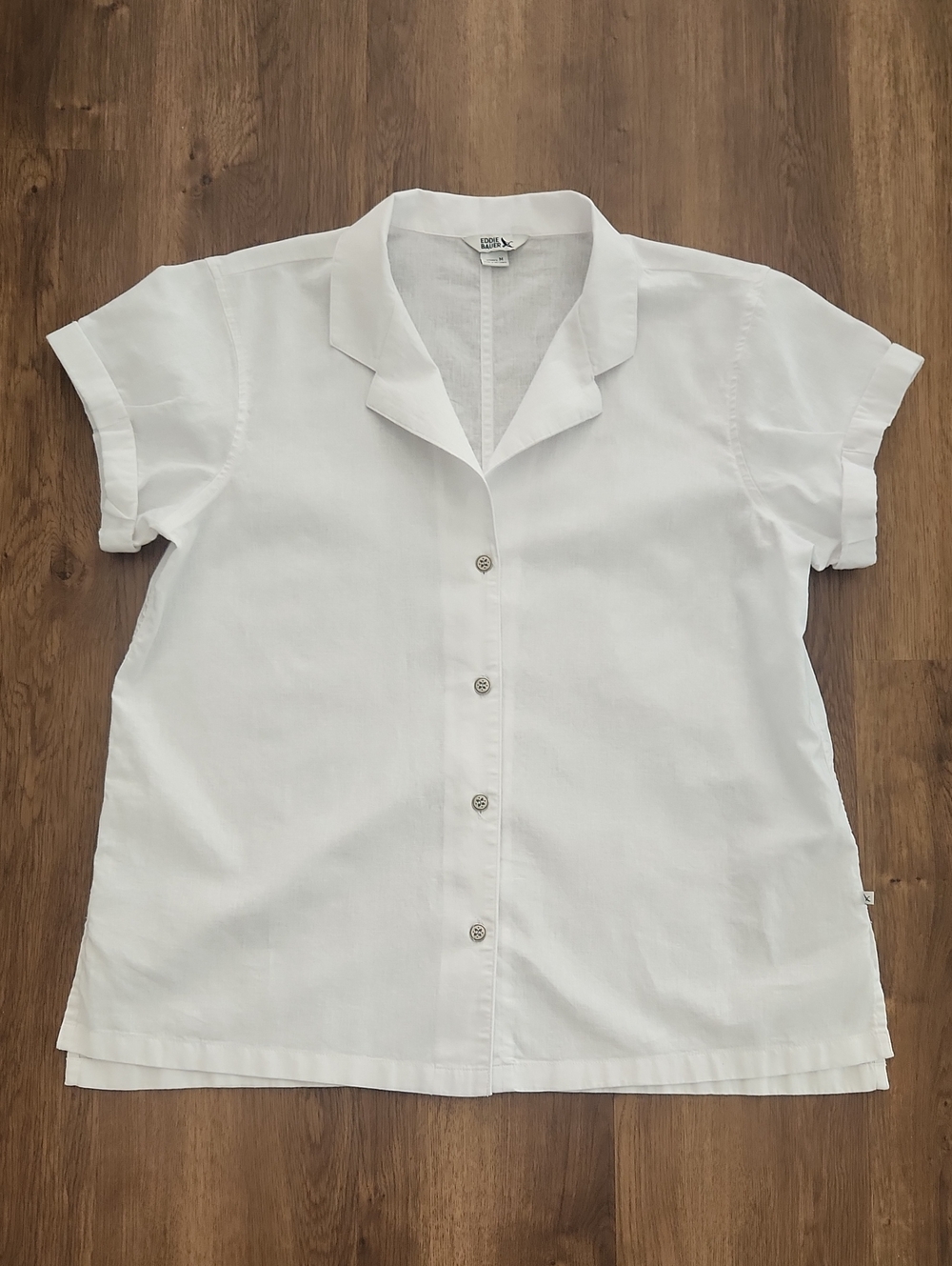 Eddie Bauer Linen Short-Sleeve Button-Down Shirt